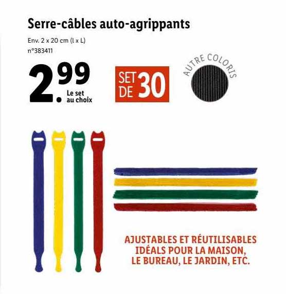 serre-câbles auto-agrippants