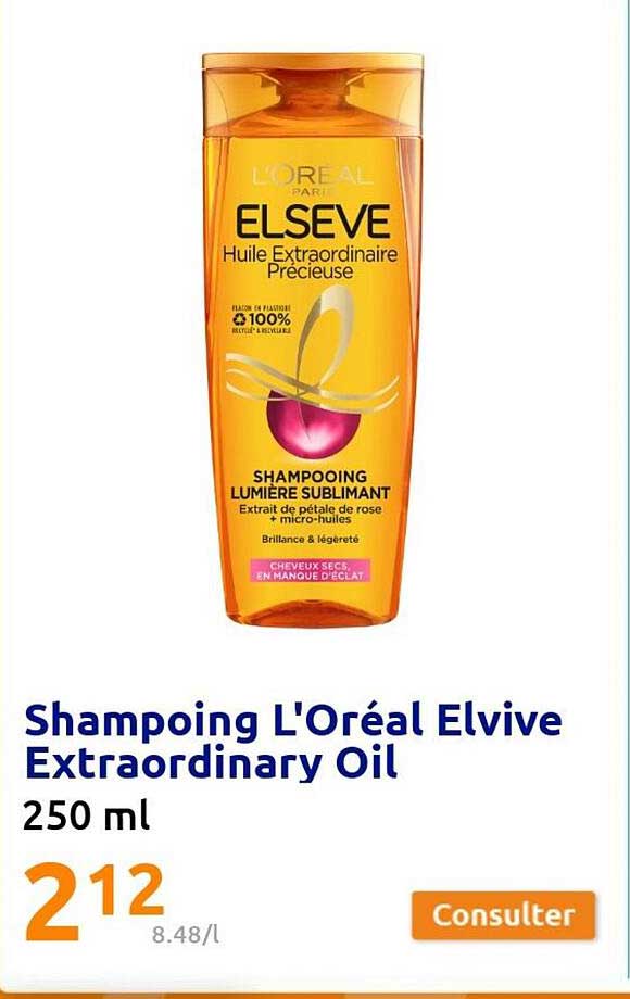 shampoing l'oréal elvive extraodinary oil