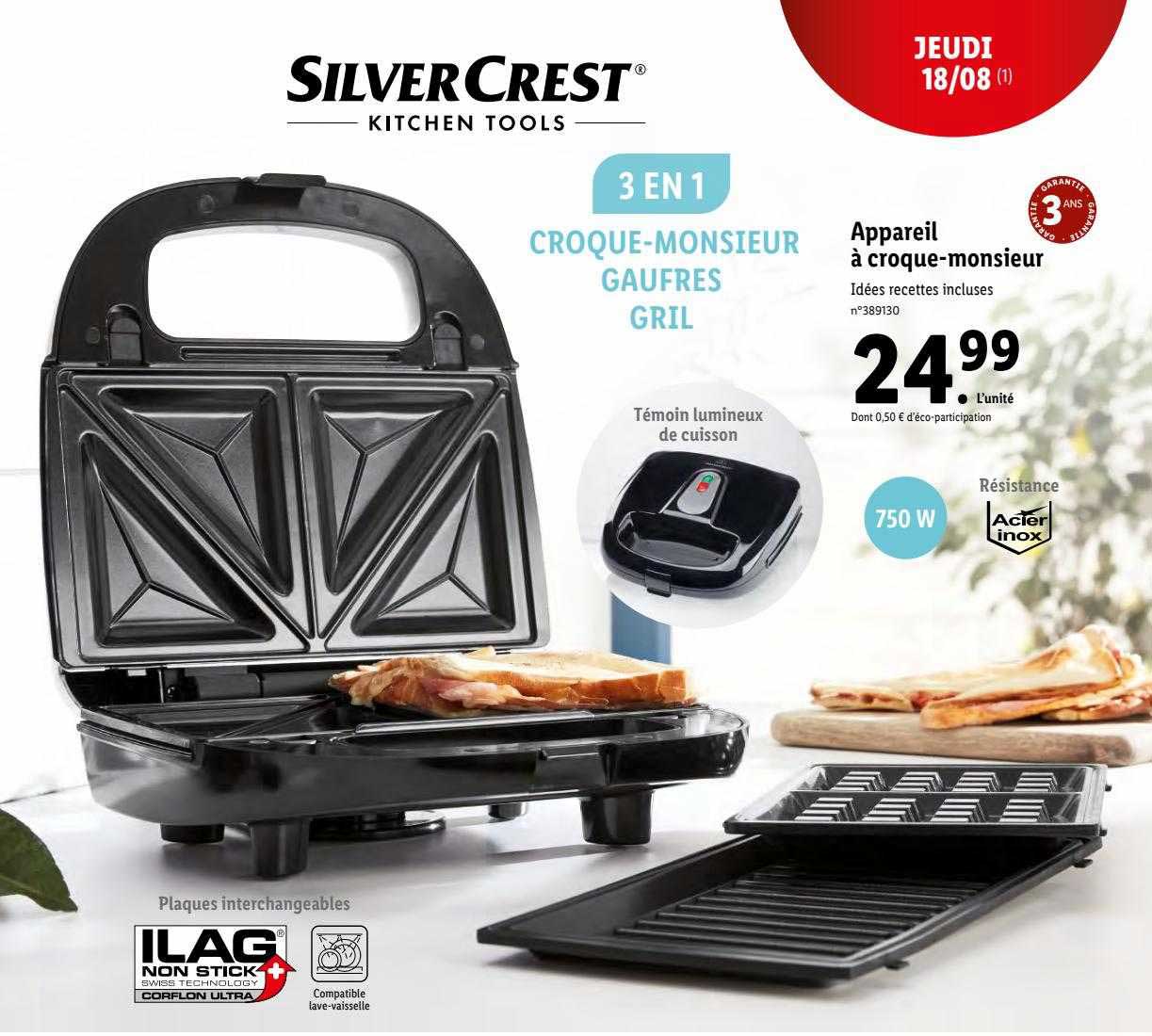 Silvercrest Appareil à Croque-monsieur