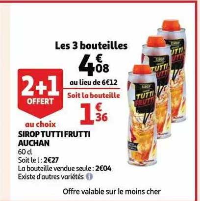 sirop tutti frutti auchan