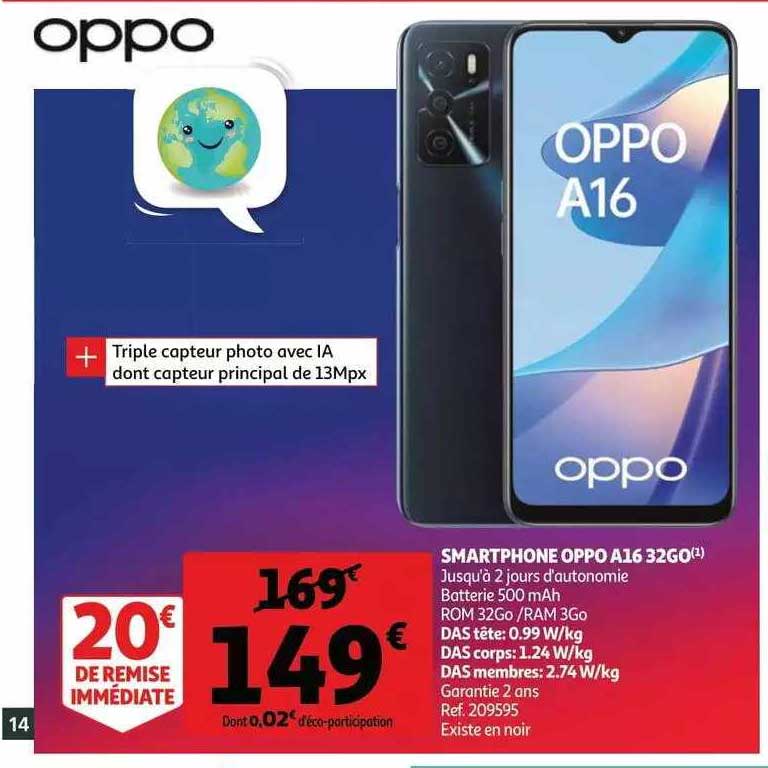 Smartphone Oppo A16 32 Go