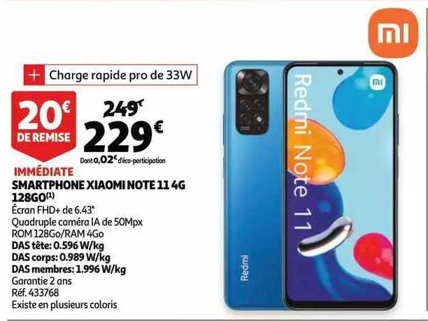 Smartphone Xiaomi Note 11 4g 128go