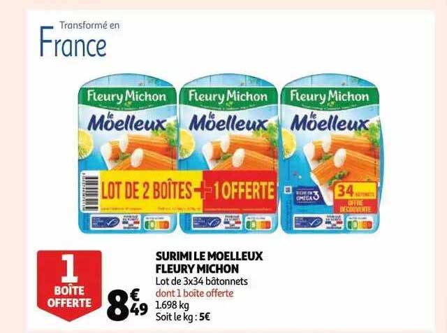 Surimi Le Moelleux Fleury Michon