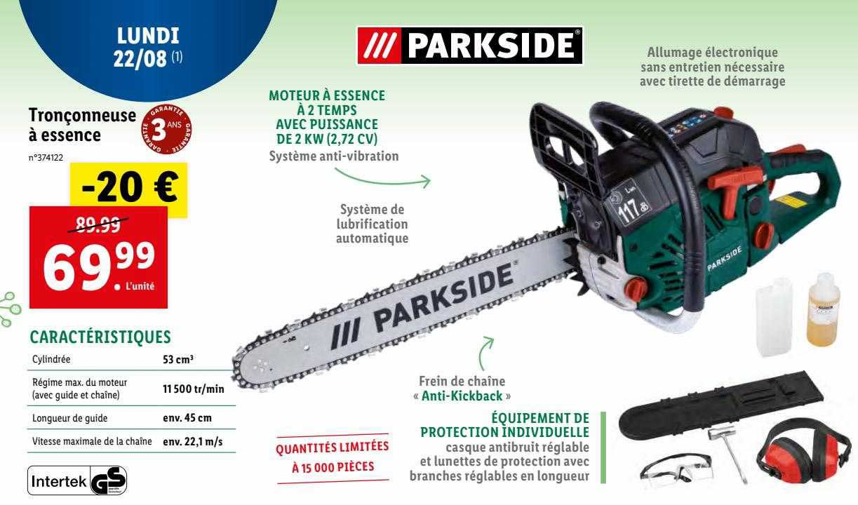 Tronçonneuse à Essence Parkside