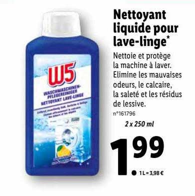 w5 nettoyant liquide pour lave-linge