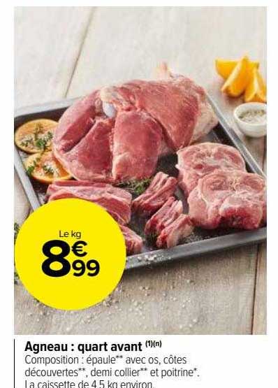 agneau : quart avant