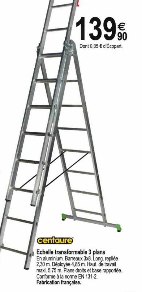échelle transformable 3 plans centaure
