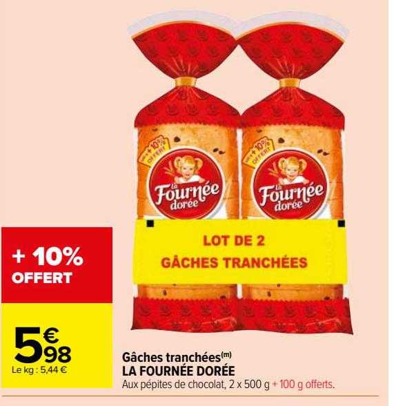 gâches tranchées la fournée dorée