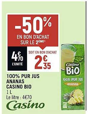 100% Pur Jus Ananas Casino Bio