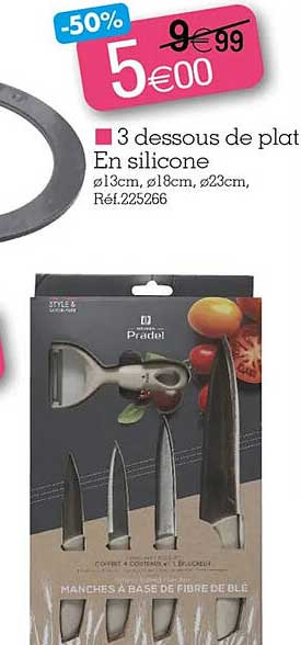 3 Dessous De Plat En Silicone