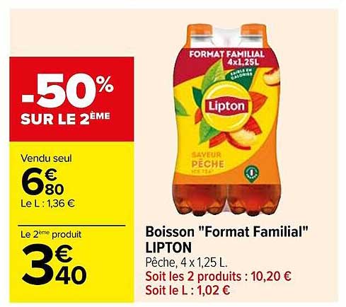 boisson "format familial" lipton