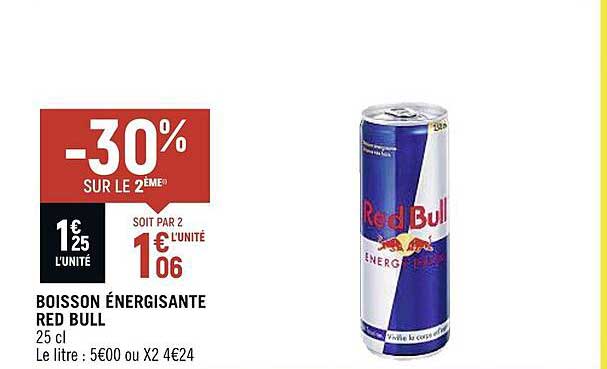 boisson énergisante red bull