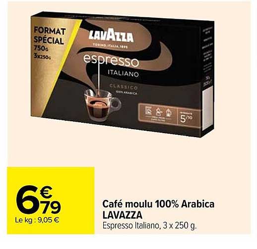 Café Moulu 100% Arabica Lavazza