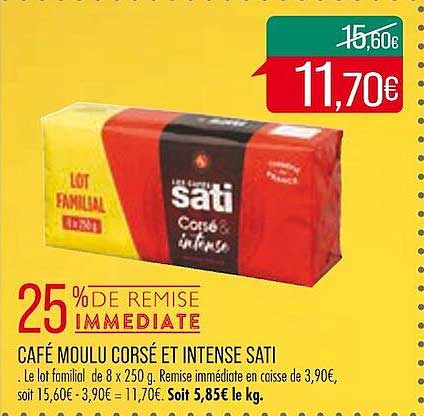 Café Moulu Corsé Et Intense Sati