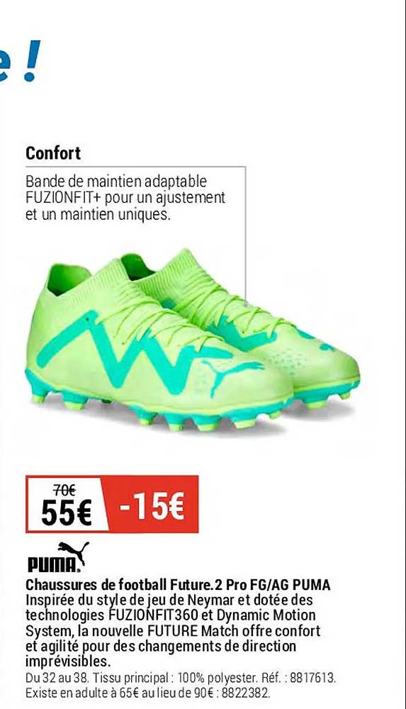 chaussures de football future 2 pro fg/ag puma