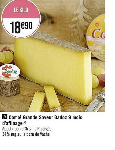 comté grande saveur badoz 9 mois d'affinage