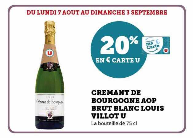 crémant de bourgogne aop brut blanc louis villot u