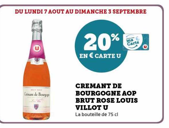 crémant de bourgogne aop brut rosé louis villot u