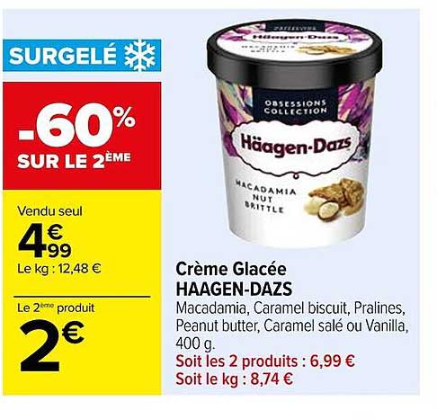 crème glacée häagen-dazs