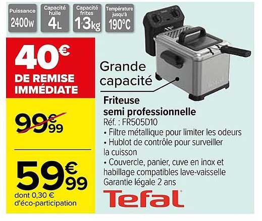 friteuse semi professionnelle tefal