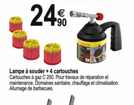 lampe à souder + 4 cartouches