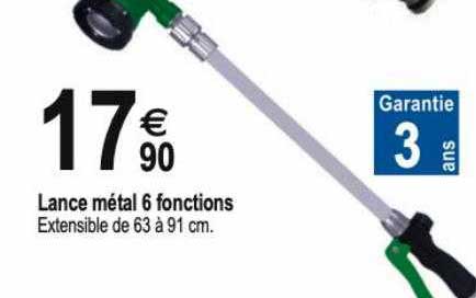 lance métal 6 fonctions