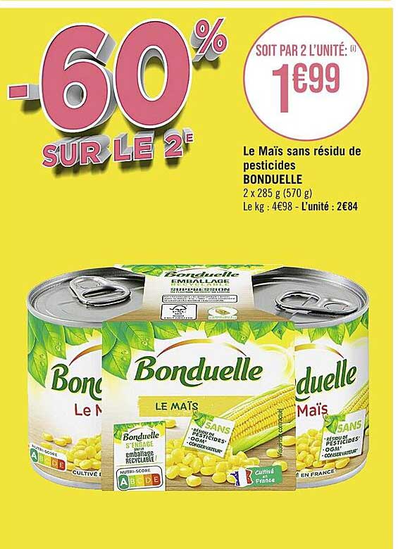 le maïs sans résidu de pesticides bonduelle