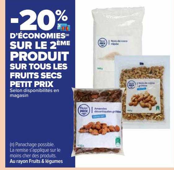 les fruits secs petit prix