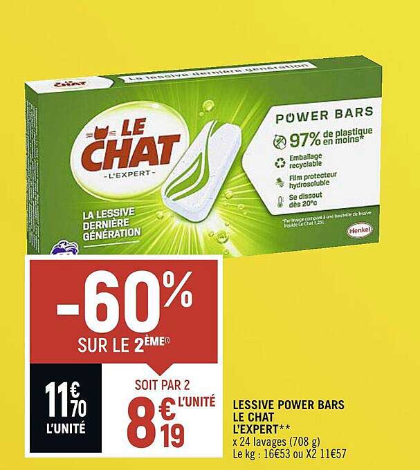 lessive power bars le chat l'expert