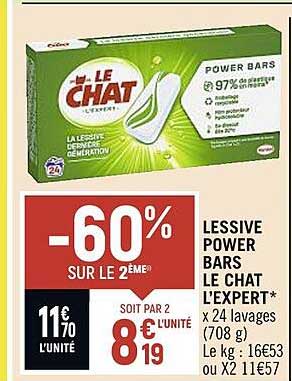 lessive power bars le chat l'expert