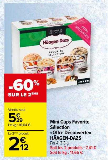 mini cups favorite sélection «offre découverte» häagen-dazs