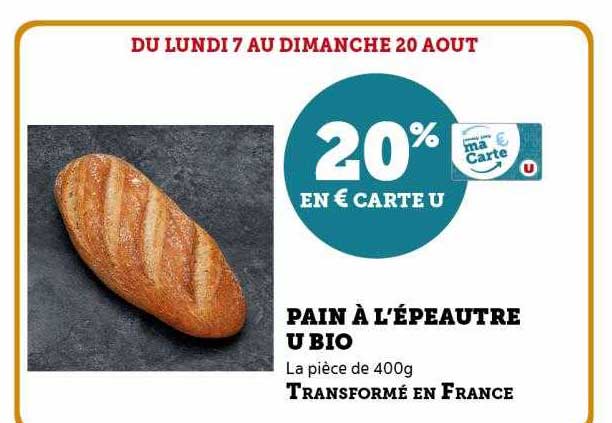 pain à l'épeautre u bio