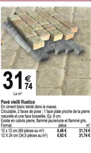 pavé vieilli rustico