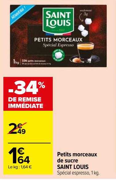 petits morceaux de sucre saint louis