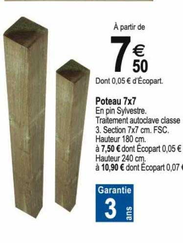 poteau 7x7