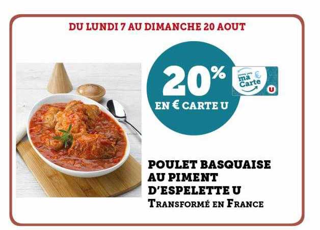 poulet basquaise au piment d'espelette u