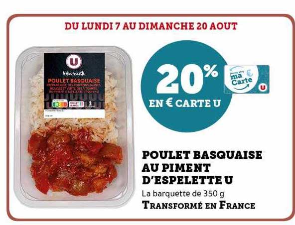 poulet basquaise au piment d'espelette u