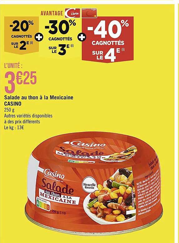 Salade Au Thon à La Mexicaine Casino