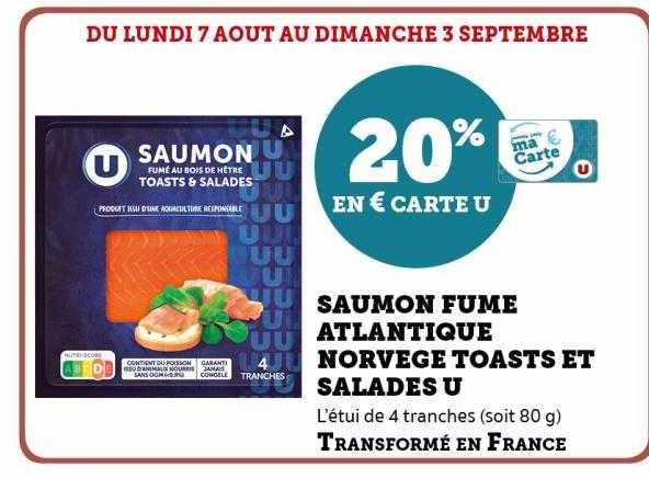 Saumon Fumé Atlantique Norvège Toasts Et Salades U