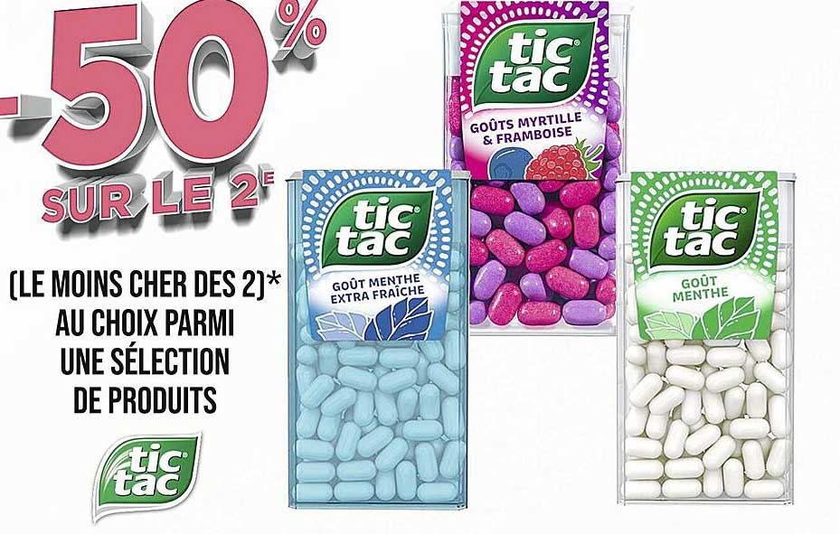 sélection de produits tic tac