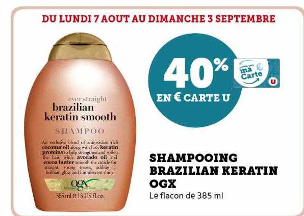 shampooing brazilian kératin ogx