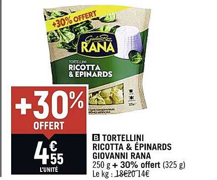 Tortellini Ricotta & épinards Giovanni Rana