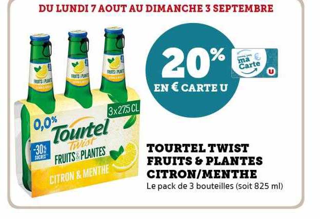 tourtel twist fruits & plantes citron/menthe