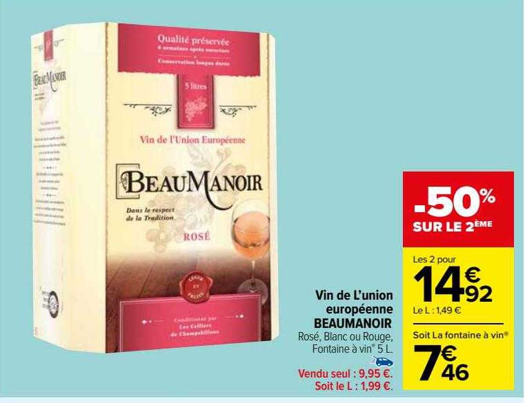 vin de l'union européenne beaumanoir