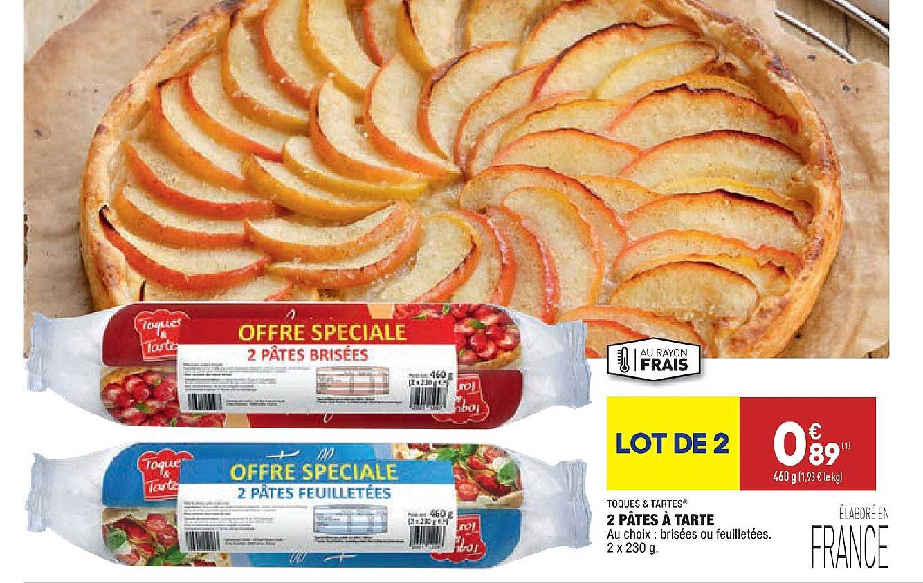 2 pâtes à tarte toques & tartes