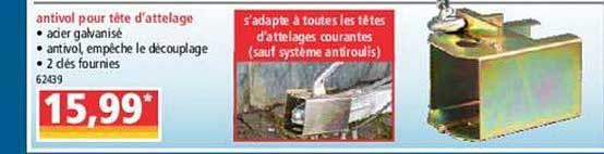 antivol pour tête d'attelage