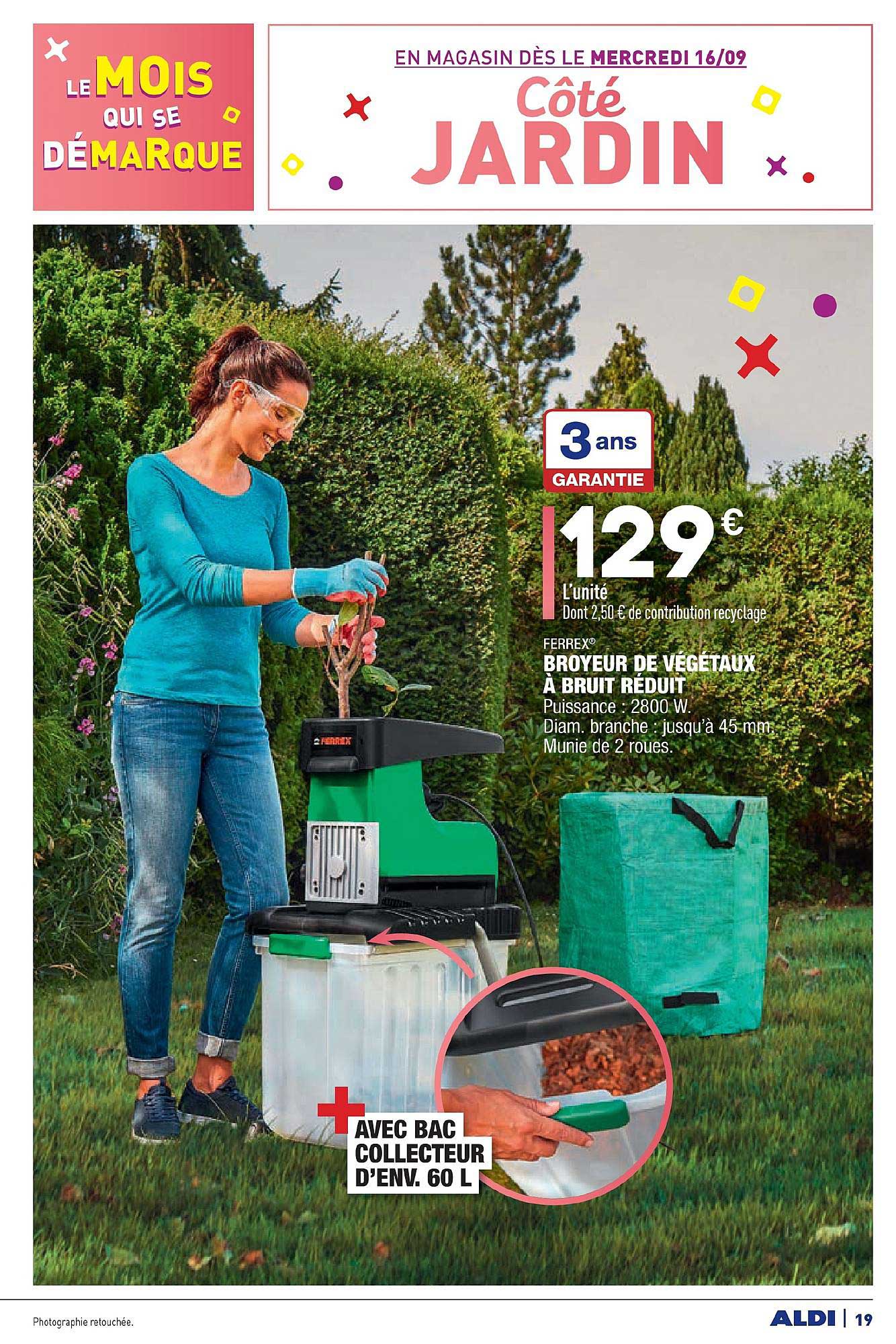 broyeur de végétaux à bruit réduit ferrex