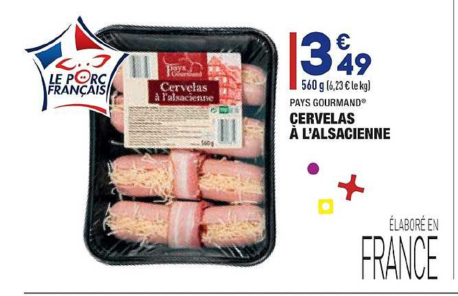 cervelas à l'alsacienne pays gourmand