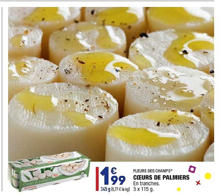 cœurs de palmiers fleurs des champs