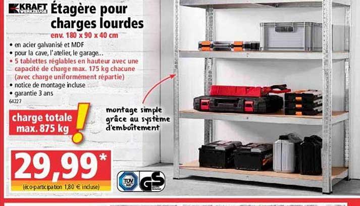 étagère pour charges lourdes kraft werkzeuge